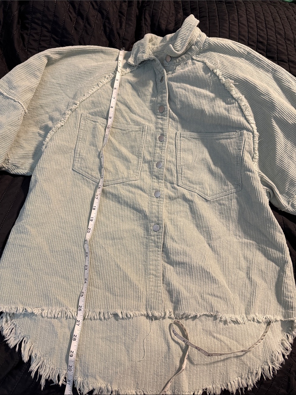 POL Corduroy Shacket Sage Green Medium - Picture 7 of 7